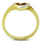 MA3W870 - Gold+Rhodium Brass Ring with AAA Grade CZ  in Clear