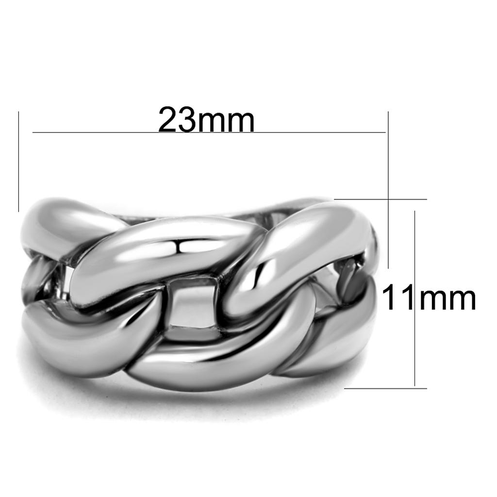 MA3W874 - Rhodium Brass Ring with No Stone