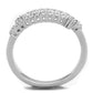 MA3W879 - Rhodium Brass Ring with AAA Grade CZ  in Clear