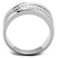 MA3W882 - Rhodium Brass Ring with AAA Grade CZ  in Clear