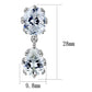 MA3W897 - Rhodium Brass Earrings with AAA Grade CZ  in Clear