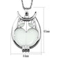 MA3W916 - Rhodium Brass Magnifier pendant with Top Grade Crystal  in Clear
