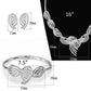 MA3W923 - Rhodium Brass Jewelry Sets with AAA Grade CZ  in Clear
