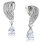 MA3W924 - Rhodium Brass Jewelry Sets with AAA Grade CZ  in Clear