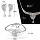 MA3W924 - Rhodium Brass Jewelry Sets with AAA Grade CZ  in Clear