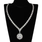MA3W927 - Rhodium Brass Jewelry Sets with AAA Grade CZ  in Clear