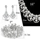 MA3W931 - Rhodium Brass Jewelry Sets with AAA Grade CZ  in Clear