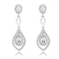 MA3W943 - Rhodium Brass Jewelry Sets with AAA Grade CZ  in Clear
