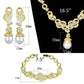 MA3W945 - Gold Brass Jewelry Sets with AAA Grade CZ  in Clear