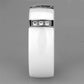 MA3W957 - High polished (no plating) Stainless Steel Ring with Ceramic  in White