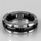 MA3W972 - High polished (no plating) Stainless Steel Ring with Ceramic  in Jet