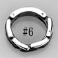 MA3W972 - High polished (no plating) Stainless Steel Ring with Ceramic  in Jet