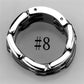 MA3W974 - High polished (no plating) Stainless Steel Ring with Ceramic  in Jet