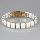 MA3W987 - IP Rose Gold(Ion Plating) Stainless Steel Bracelet with Ceramic  in White