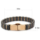 MA3W992 - IP Rose Gold(Ion Plating) Stainless Steel Bracelet with Ceramic  in Jet