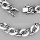 MA3W999 - High polished (no plating) Stainless Steel Bracelet with Ceramic  in White