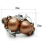 MA3W001 - Special Color White Metal Ring with Top Grade Crystal  in Clear