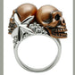 MA3W001 - Special Color White Metal Ring with Top Grade Crystal  in Clear