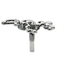 MA3W003 - Ruthenium White Metal Ring with Top Grade Crystal  in Clear