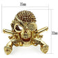 MA3W004 - Gold White Metal Ring with Top Grade Crystal  in Smoked Quartz