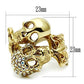MA3W007 - Gold White Metal Ring with Top Grade Crystal  in Aurora Borealis (Rainbow Effect)