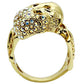 MA3W007 - Gold White Metal Ring with Top Grade Crystal  in Aurora Borealis (Rainbow Effect)
