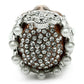 MA3W010 - Special Color White Metal Ring with Synthetic Pearl in White