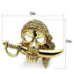 MA3W011 - Gold White Metal Ring with Top Grade Crystal  in Citrine Yellow
