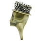 MA3W013 - Antique Copper White Metal Ring with Top Grade Crystal  in Clear