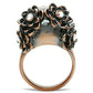 MA3W014 - Ancientry Gold White Metal Ring with Top Grade Crystal  in Emerald