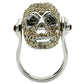 MA3W016 - Rhodium White Metal Ring with Top Grade Crystal  in Citrine Yellow