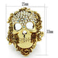 MA3W017 - Gold White Metal Ring with Top Grade Crystal  in Aurora Borealis (Rainbow Effect)