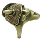 MA3W019 - Antique Copper White Metal Ring with Top Grade Crystal  in Citrine Yellow