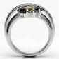 MA3W025 - Rhodium Brass Ring with AAA Grade CZ  in Multi Color