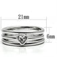 MA3W027 - Rhodium Brass Ring with AAA Grade CZ  in Clear