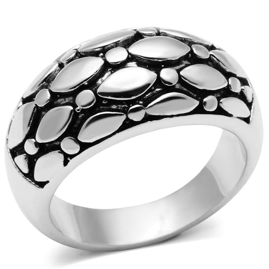MA3W042 - Rhodium Brass Ring with No Stone