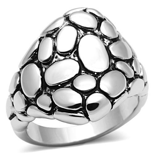 MA3W047 - Rhodium Brass Ring with No Stone