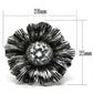 MA3W060 - Rhodium Brass Ring with AAA Grade CZ  in Clear