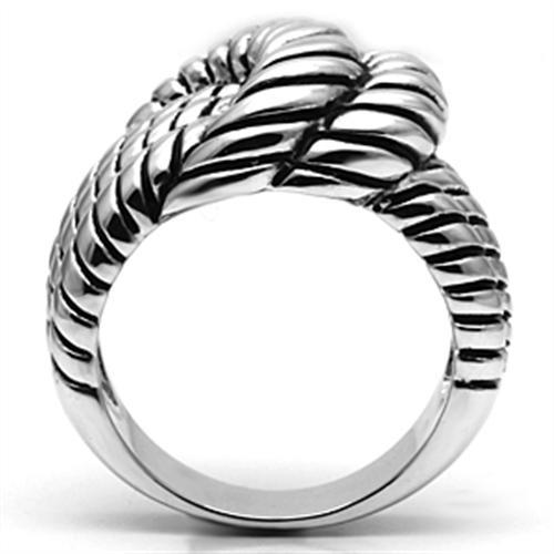MA3W061 - Rhodium Brass Ring with No Stone