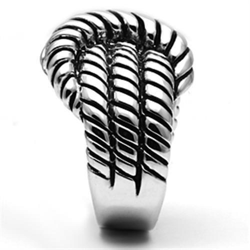 MA3W061 - Rhodium Brass Ring with No Stone