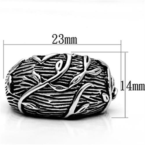 MA3W064 - Rhodium Brass Ring with No Stone