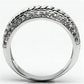 MA3W065 - Rhodium Brass Ring with AAA Grade CZ  in Clear