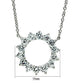 MA3W072 Rhodium Brass Necklace with AAA Grade CZ in Clear