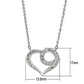 MA3W075 - Rhodium Brass Necklace with AAA Grade CZ  in Clear