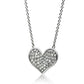 MA3W076 - Rhodium Brass Necklace with AAA Grade CZ  in Clear