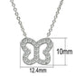 MA3W078 - Rhodium Brass Necklace with AAA Grade CZ  in Clear