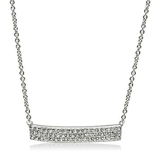 MA3W079 - Rhodium Brass Necklace with AAA Grade CZ  in Clear