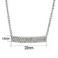 MA3W079 - Rhodium Brass Necklace with AAA Grade CZ  in Clear