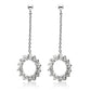 MA3W081 - Rhodium Brass Earrings with AAA Grade CZ  in Clear