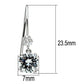 MATK3W085 - Stainless Steel Earrings with AAA Grade CZ  in Clear